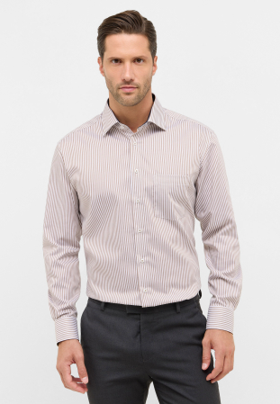 Modern Fit - Camasa dungi bej, modern fit, pentru barbati, 100% bumbac, maneca lunga, model 1091/20 X95K Eterna