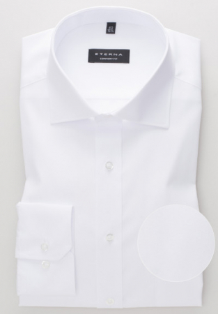 Camasa alba, confort fit, pentru barbati, 100% bumbac, maneca lunga, model 1100/00 E187 Eterna [5]