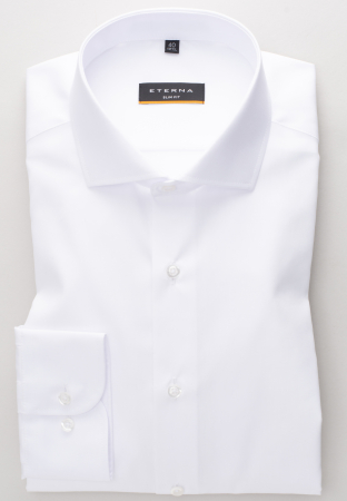 Camasa alba, slim fit, pentru barbati, 100% bumbac, maneca lunga, model 1100/00 F182 Eterna [5]