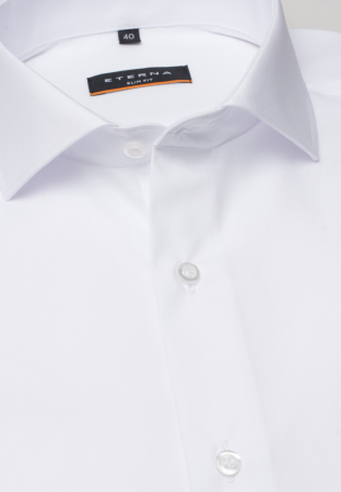 Camasa alba, slim fit, pentru barbati, 100% bumbac, maneca lunga, model 1100/00 F182 Eterna [3]