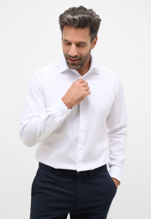 Imbracaminte Barbati - Camasa alba, modern fit, pentru barbati, 100% bumbac, maneca lunga, model 1100/00 X18K Eterna
