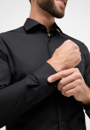 Camasa neagra, slim fit, pentru barbati, 100% bumbac, maneca lunga, model  1100/39 F170 Eterna [1]