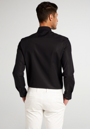 Camasa neagra, slim fit, pentru barbati, 100% bumbac, maneca lunga, model 1100/39 F182 Eterna [3]
