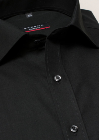 Camasa neagra, modern fit, pentru barbati, 100% bumbac, maneca lunga, model 1100/39 X177 Eterna [6]