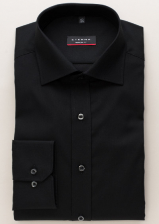 Camasa neagra, modern fit, pentru barbati, 100% bumbac, maneca lunga, model 1100/39 X177 Eterna [7]