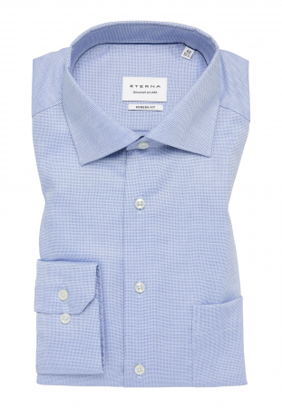 Camasa albastra, modern fit, pentru barbati, 100% bumbac, maneca lunga, model1160/12 X19K Eterna [3]