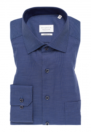 Camasa bleumarin, confort fit, pentru barbati, 100% bumbac, maneca lunga, model 1160/15 E19K Eterna 44 [3]