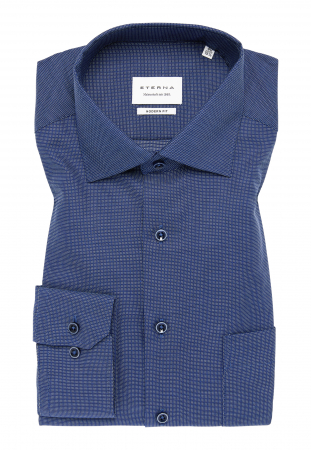 Camasa albastra, modern fit, pentru barbati, 100% bumbac, maneca lunga, model1160/15 X19K Eterna [5]