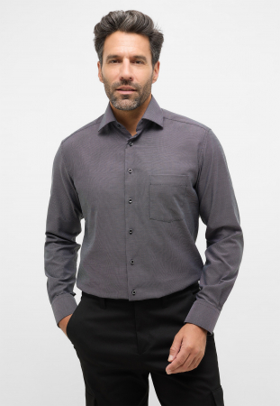 Modern Fit - Camasa gri, modern fit, pentru barbati, 100% bumbac, maneca lunga, model 1160/38 X19K Eterna