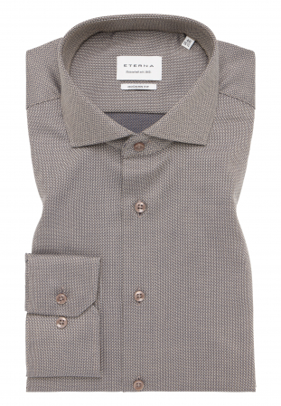Camasa maro, modern fit, pentru barbati, 100% bumbac, maneca lunga, model  1178/26 X17V Eterna [5]