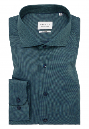 Camasa blue, slim fit, pentru barbati, 100% bumbac, maneca lunga, model  1178/63 F182 Eterna [5]