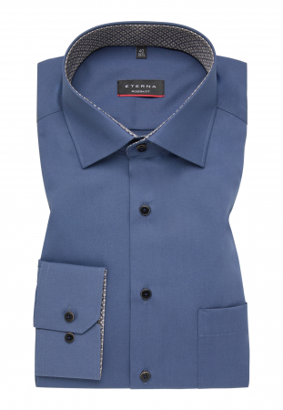 Camasa albastra, modern fit, pentru barbati, 100% bumbac, maneca lunga, model 1300/15 X149 Eterna [3]