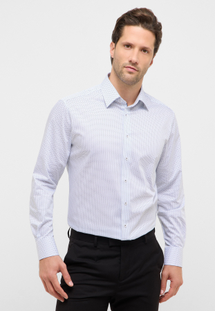 Modern Fit - Camasa imprimata, modern fit, pentru barbati, 100% bumbac, maneca lunga, model 1393/14 XP71 Eterna