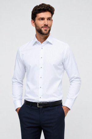 Slim Fit - Camasa dungi, slim fit, pentru barbati, 100% bumbac, maneca lunga, model  1396/12 F171 Eterna