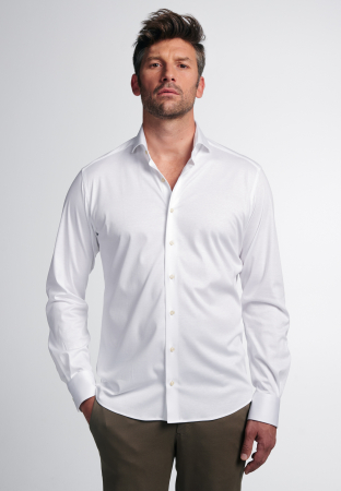 Modern Fit - Camasa jerse, modern fit, pentru barbati, 100% bumbac, maneca lunga, model 2159/00 JS82 Eterna