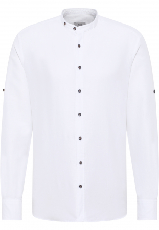 Camasa in alb, guler stei, modern fit, pentru barbati, 59% bumbac 41% in, maneca lunga, model 2355/00 XS7S Eterna [5]