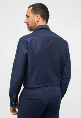 Camasa bleumarine, confort fit, pentru barbati, 59% bumbac 41% in, maneca lunga, model  2355/19 ES9V Eterna [2]