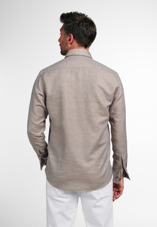 Camasa in bej, modern fit, pentru barbati, 59% bumbac 41% in, maneca lunga, model 2355/21 XS82 Eterna [2]