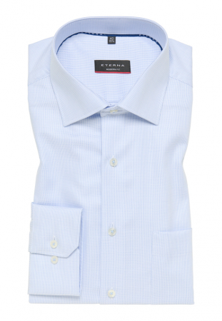 Camasa bleu, modern fit, pentru barbati, 100% bumbac, maneca lunga, model 3116/12 X169 Eterna [5]