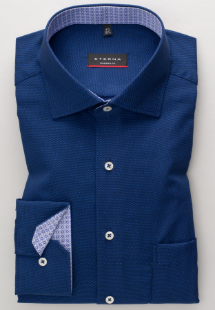 Camasa albastra, modern fit, pentru barbati, 100% bumbac, maneca lunga, model 3270/18 X15K Eterna [5]