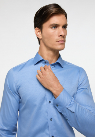 Camasa albastra, slim fit, pentru barbati, 100% bumbac, maneca lunga, model 3324/14 F170 Eterna [1]