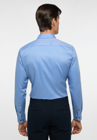 Camasa albastra, slim fit, pentru barbati, 100% bumbac, maneca lunga, model 3324/14 F170 Eterna [2]