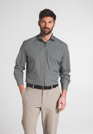 Imbracaminte Barbati - Camasa verde, slim fit, pentru barbati, 100% bumbac, maneca lunga, model 3381/48 F182 Eterna
