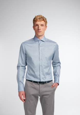 Imbracaminte Barbati - Camasa blue, slim fit, pentru barbati, 100% bumbac, maneca lunga, model 3968/18 F682 Eterna
