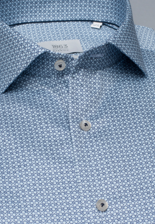 Camasa blue, slim fit, pentru barbati, 100% bumbac, maneca lunga, model 3968/18 F682 Eterna 40 [3]