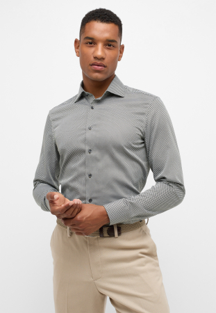Imbracaminte Barbati - Camasa verde, slim fit, pentru barbati, 100% bumbac, maneca lunga, model 4002/48 F170 72 Eterna