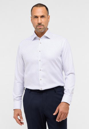 Modern Fit - Camasa blue carouri, modern fit, pentru barbati, 100% bumbac, maneca lunga, model  4189/14 X18K Eterna