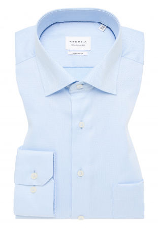 Camasa albastra, modern fit, pentru barbati, 100% bumbac, maneca lunga, model 4203/12 X19K Eterna [5]