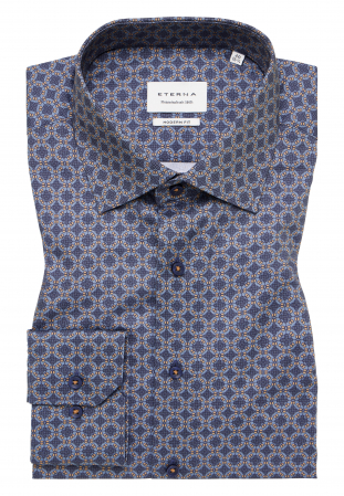 Camasa bleumarine, modern fit, pentru barbati, 100% bumbac, maneca lunga, model  4396/17 X18K Eterna [5]