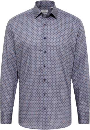 Camasa bleumarine, modern fit, pentru barbati, 100% bumbac, maneca lunga, model  4396/17 X18K Eterna [4]