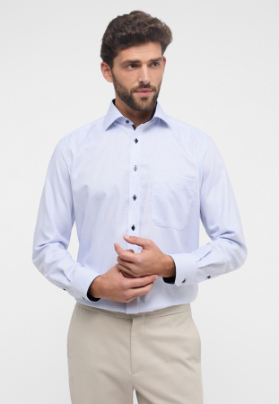 Comfort Fit - Camasa blue, comfort fit, pentru barbati, 100% bumbac, maneca lunga, model  4671/11 E147 Eterna