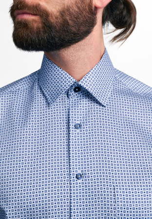 Camasa imprimata, modern fit, pentru barbati, 100% bumbac, maneca lunga, model 8043/14 X19P Eterna [1]