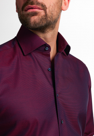 Camasa rosie, modern fit, pentru barbati, 100% bumbac, maneca lunga, model 8117/57 X18K Eterna [2]