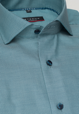Camasa turquaz, modern fit, pentru barbati, 100% bumbac, maneca lunga, model 8117/67 X17V Eterna [3]