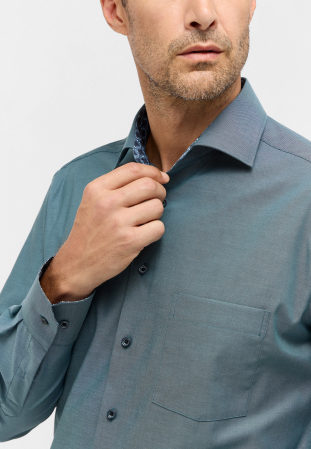 Camasa verde, modern fit, pentru barbati, 100% bumbac, maneca lunga, model  8134/22 X15K Eterna [1]