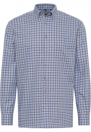 Camasa albastra, modern fit, pentru barbati, 100% bumbac, maneca lunga, model 8152/12 X18U Eterna [4]