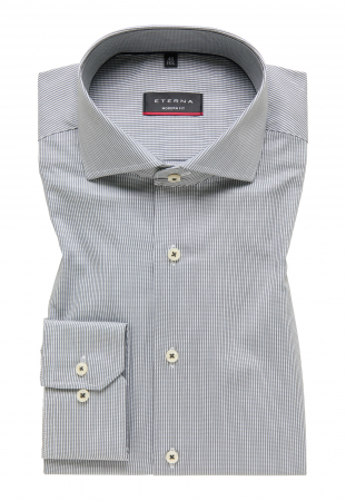 Camasa verde, modern fit, pentru barbati, 100% bumbac, maneca lunga, model 8155/45 X17V Eterna [5]