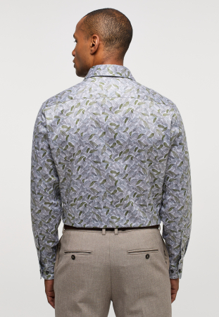Camasa imprimeu verde, modern fit, pentru barbati, 100% bumbac, maneca lunga, model  8160/47 XS8P Eterna [1]