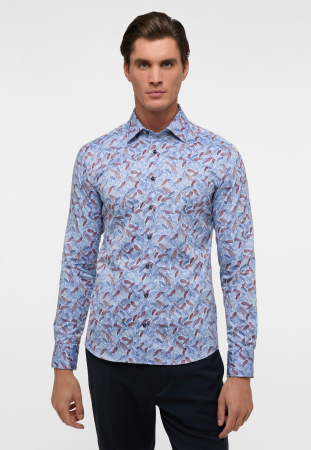 Slim Fit - Camasa blue, slim fit, pentru barbati, 100% bumbac, maneca lunga, model  8160/57 FS8P Eterna
