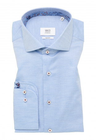 Camasa blue, slim fit, pentru barbati, 100% bumbac, maneca lunga, model  8182/13 F66V Eterna [5]