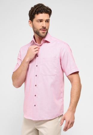 Modern Fit - Camasa roz, modern fit, pentru barbati, 100% bumbac, maneca scurta, model  8202/52 C19K Eterna