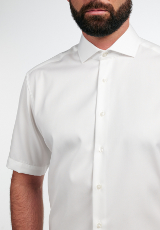 Camasa COVER alba, modern fit, pentru barbati, 100% bumbac, maneca scurta, model 8817/00 C19K 1/2 Eterna [1]