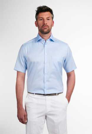 Imbracaminte Barbati - Camasa COVER bleu, modern fit, pentru barbati, 100% bumbac, maneca scurta, model 8817/10 C19K 1/2 Eterna