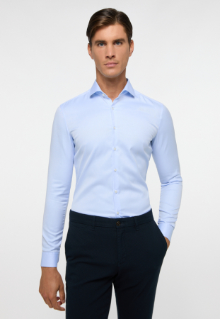 Imbracaminte Barbati - Camasa COVER bleu, super slim, pentru barbati, 100% bumbac, maneca lunga, model 8817/10 Z182 Eterna