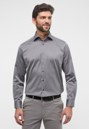 Modern Fit - Camasa COVER gri, modern fit, pentru barbati, 100% bumbac, maneca lunga, model 8817/35 X18K Eterna