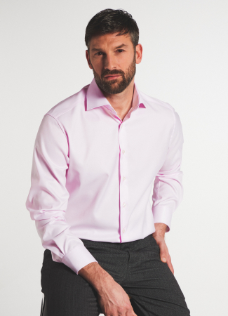 Modern Fit - Camasa roz, modern fit, pentru barbati, 100% bumbac, maneca lunga, model 8817/50 X18K Eterna
